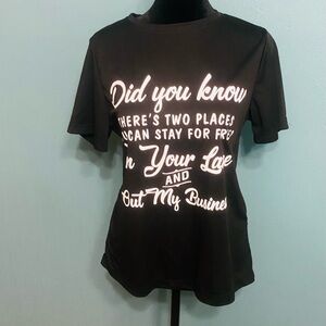 Black Graphic Women's Top